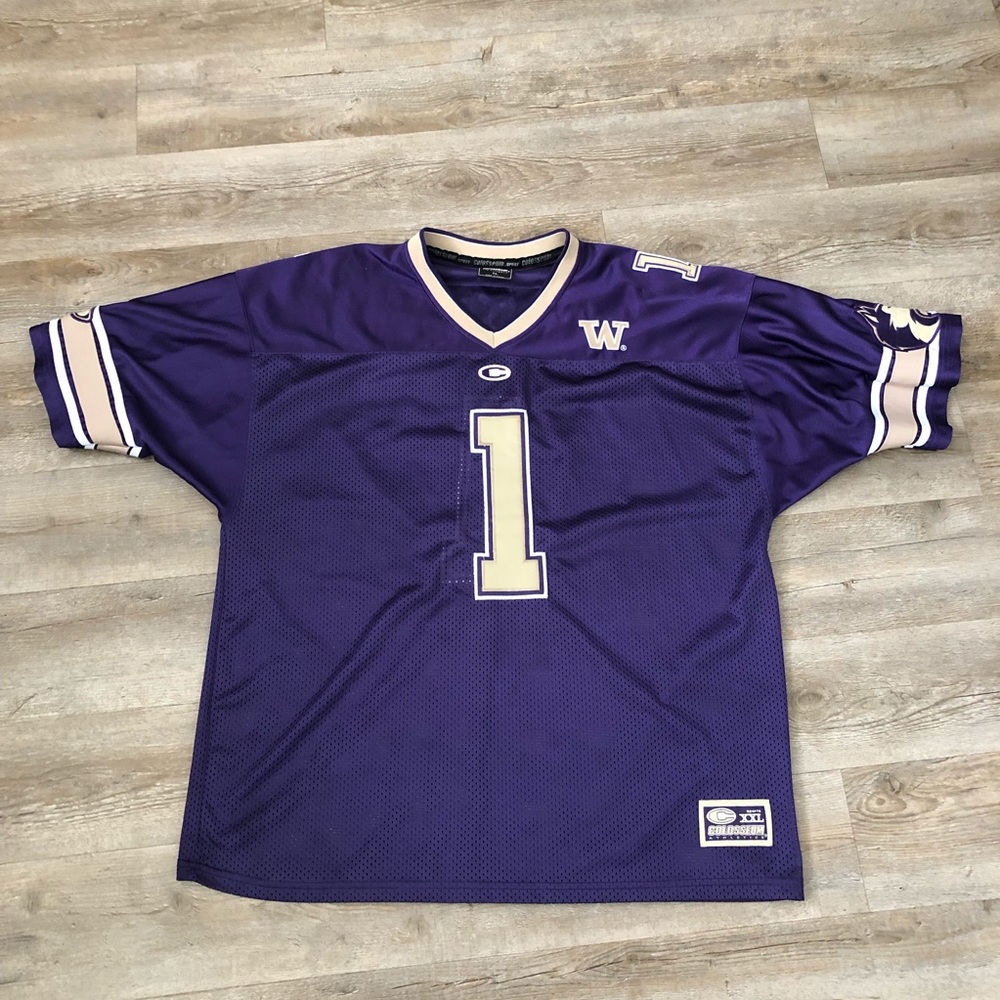 Vintage Colosseum Washington Huskies Football Jersey Purple #1 Mens Size XXL